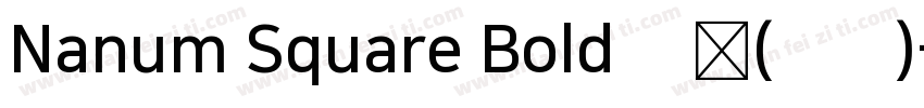 Nanum Square Bold 粗体(西方)字体转换
